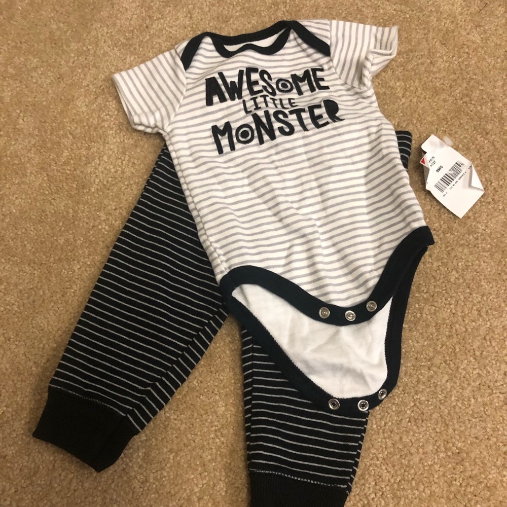 Little Monster Onesie Baby Boy, Size 3-6 Months